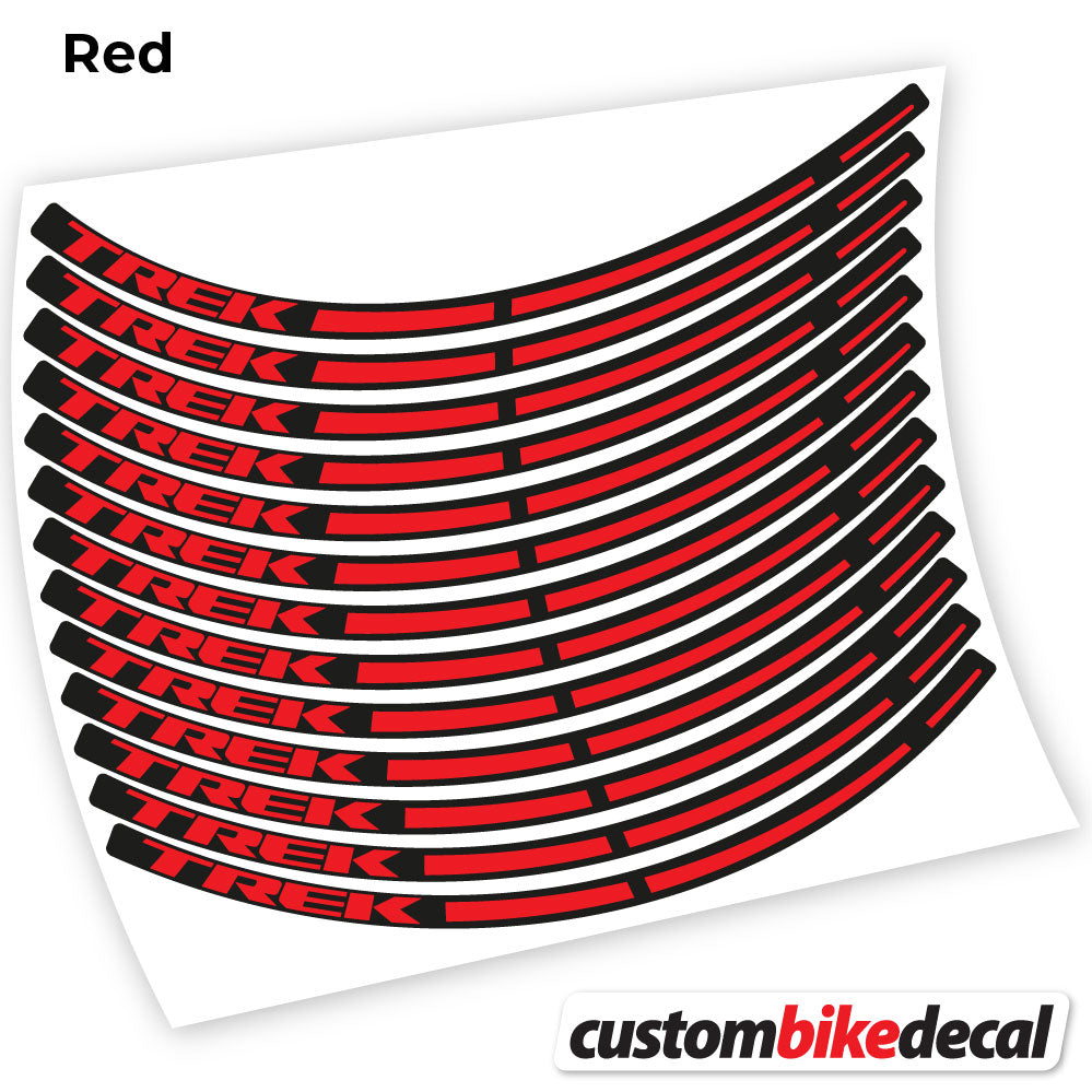 Red decal for Trek wheel – bike sticker vinyl