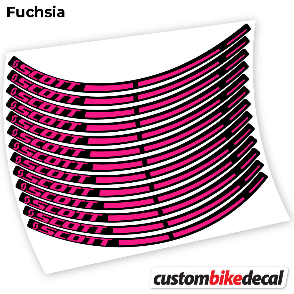 Fuchsia decal for Scott MTB wheel – bike sticker vinyl