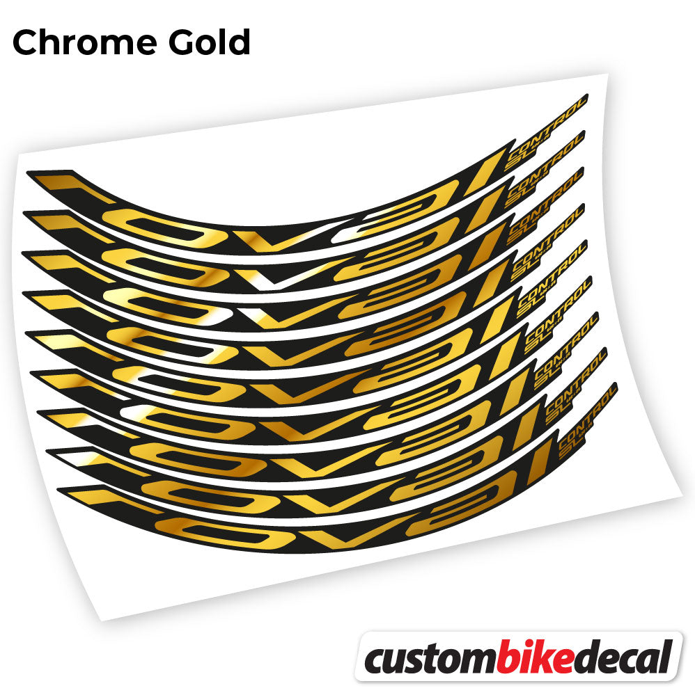 Chrome Gold decal for Roval Control SL 2021 MTB wheel – bike sticker vinyl