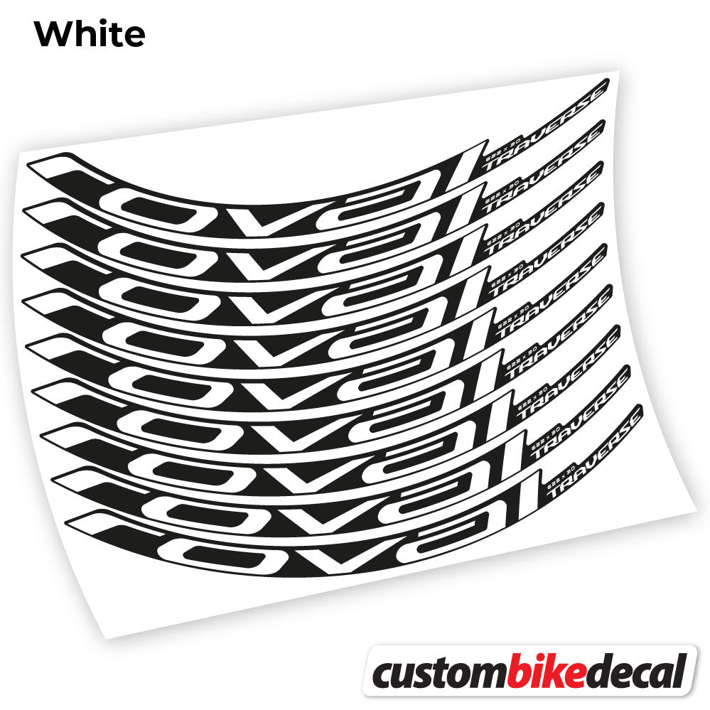 White decal for Roval Traverse Carbon 2021 MTB wheel – bike sticker vinyl