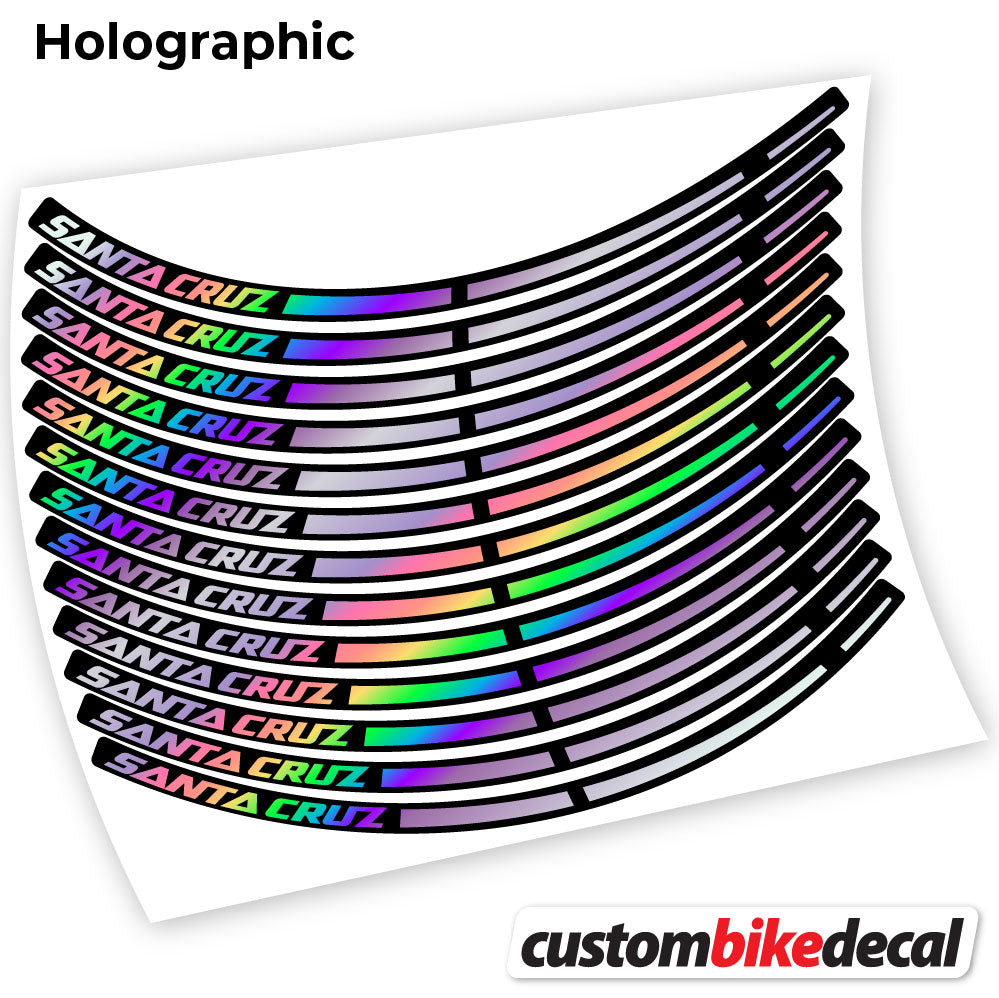Hollographic decal for Santa Cruz Bikes Sticker Vinil MTB wheel – bike sticker vinyl
