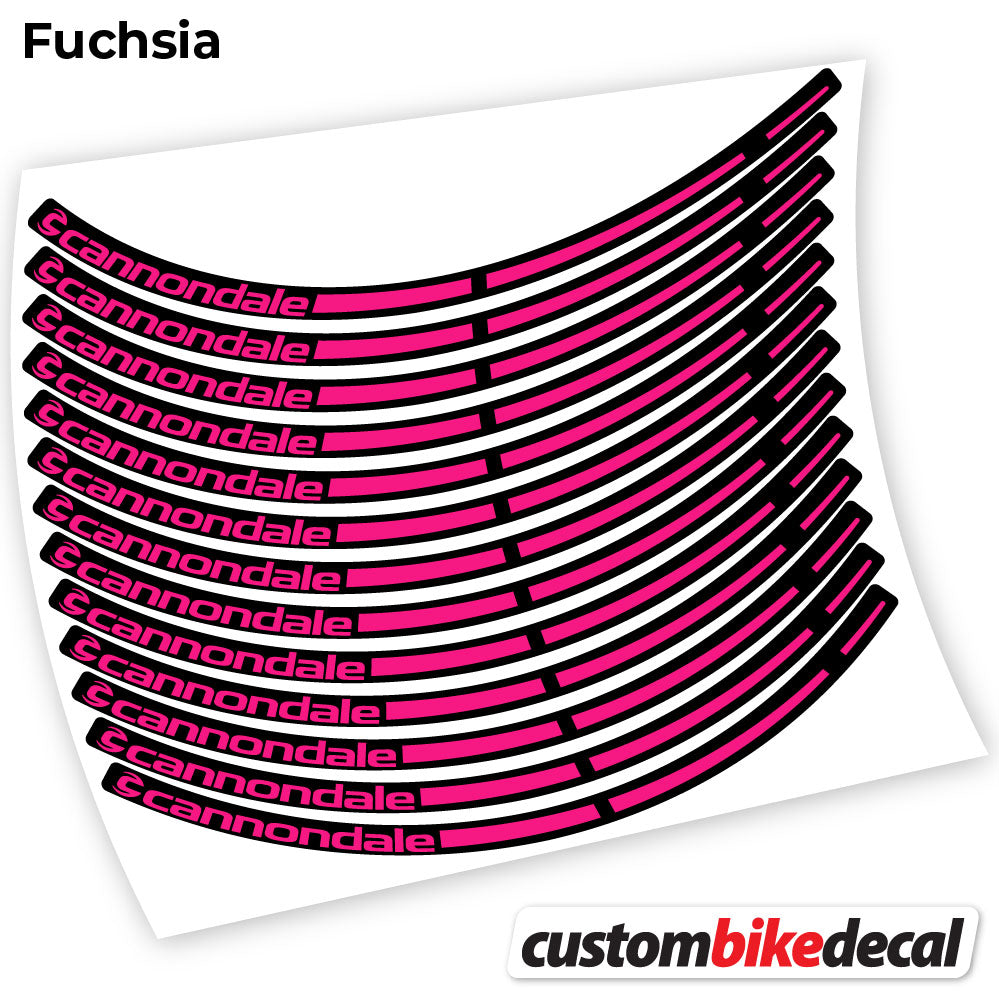 Fuchsia decal for cannondale MTB wheel – bike sticker vinyl