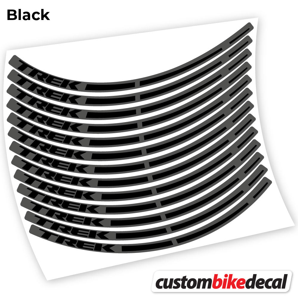 Matte Black+Gloss Black decal for Trek wheel – bike sticker vinyl
