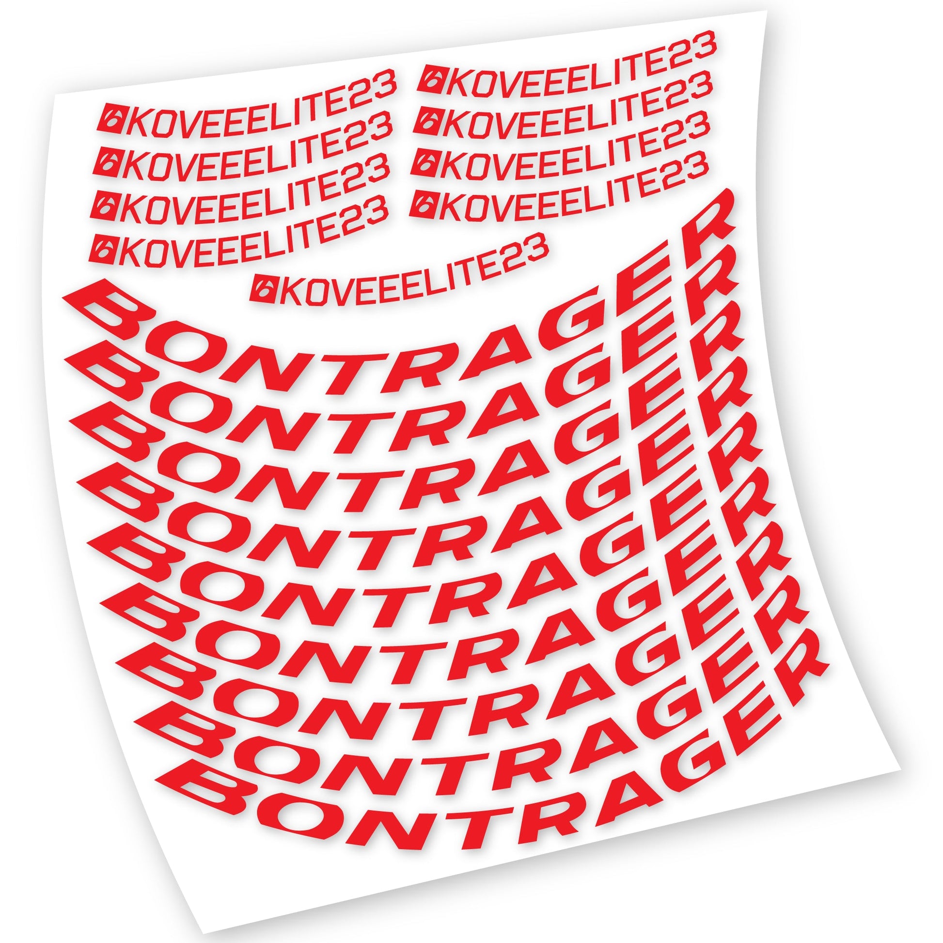 Stickers Bontrager Kovee Elite 23 compatibles Autocollants roues VTT