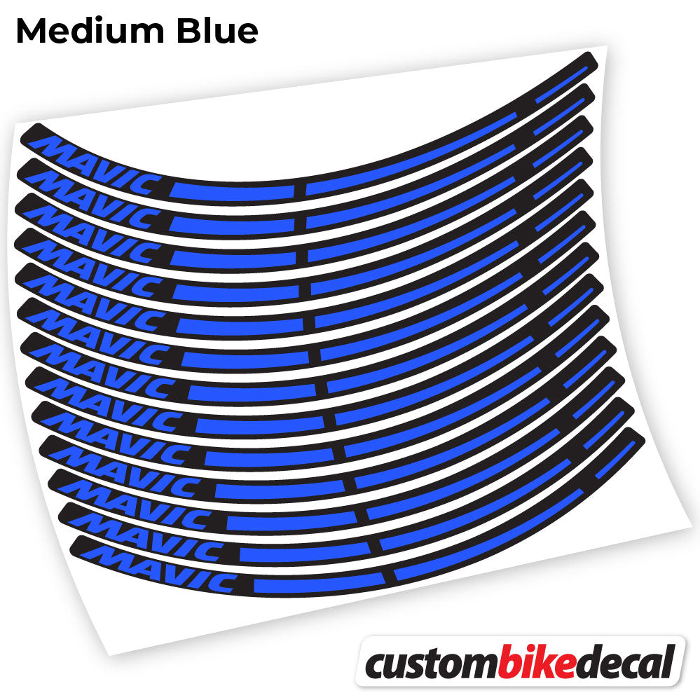 Medium Blue decal for Mavic MTB wheel – bike sticker vinyl