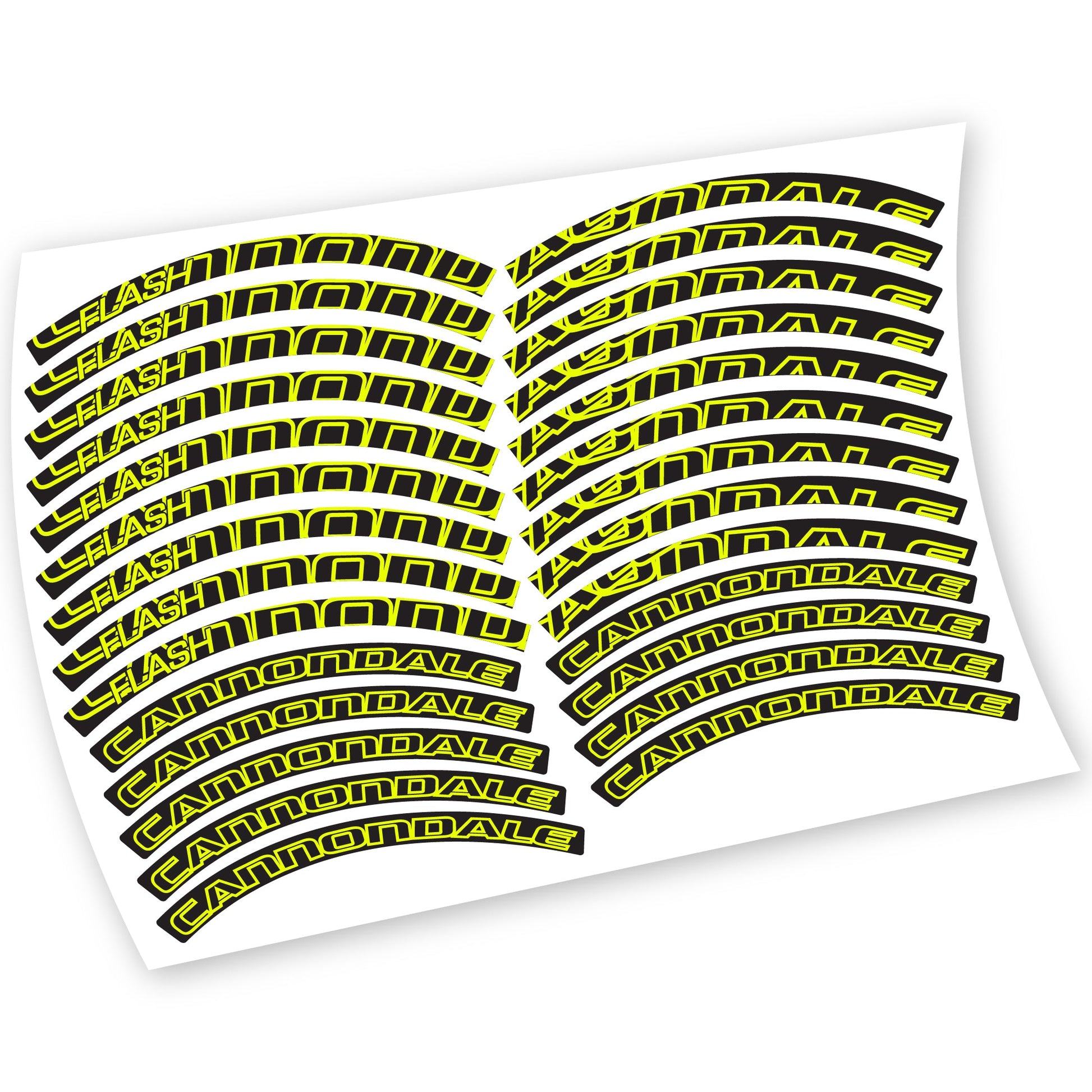 Stickers Cannondale Flash compatibles Autocollants roues VTT