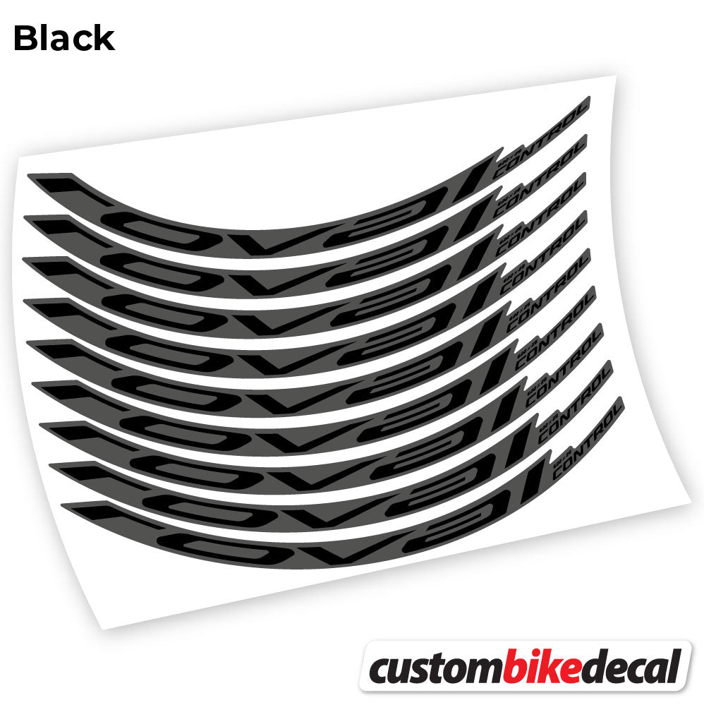 Matte Black+Gloss Black decal for Roval Control Carbon 2021 MTB wheel – bike sticker vinyl