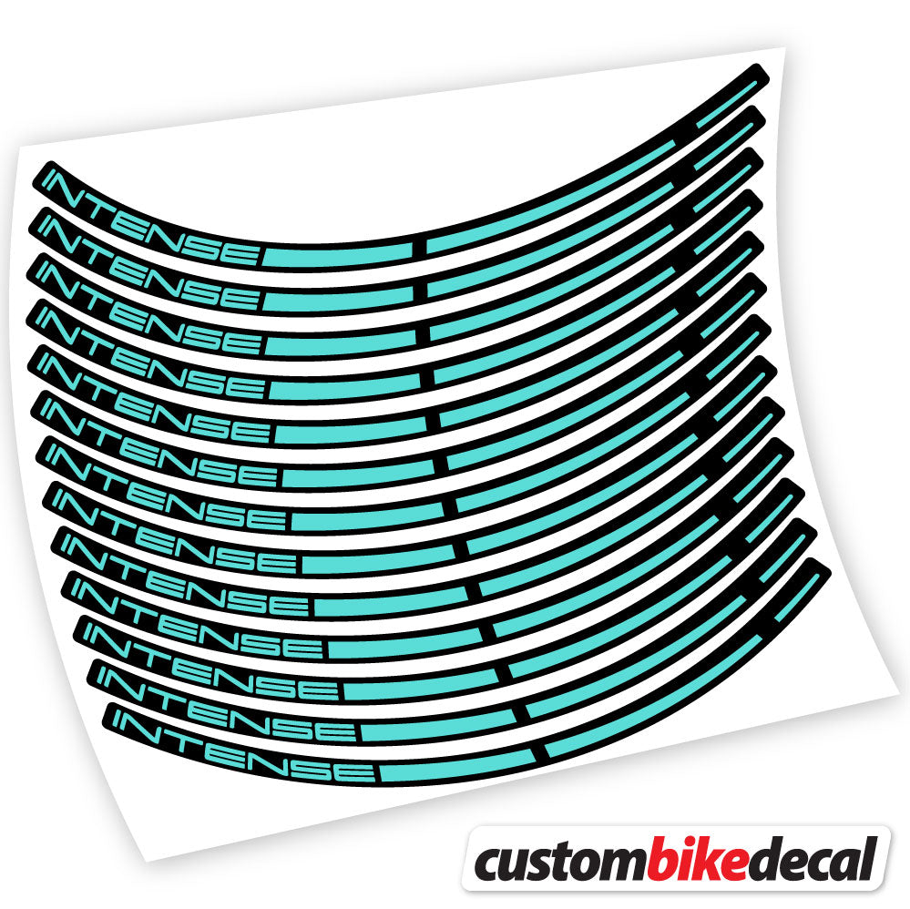Blue Green decal for Intense MTB wheel – bike sticker vinyl