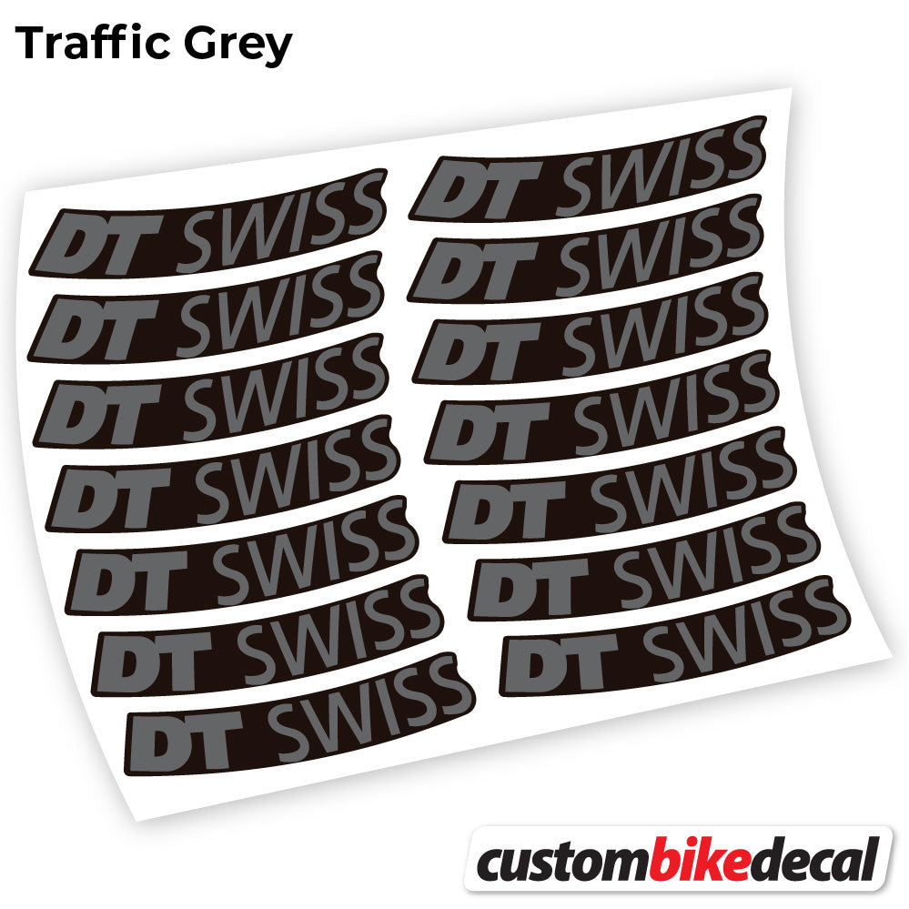 Trafc Grey decal for DT Swiss Logo Bikes MTB wheel – bike sticker vinyl