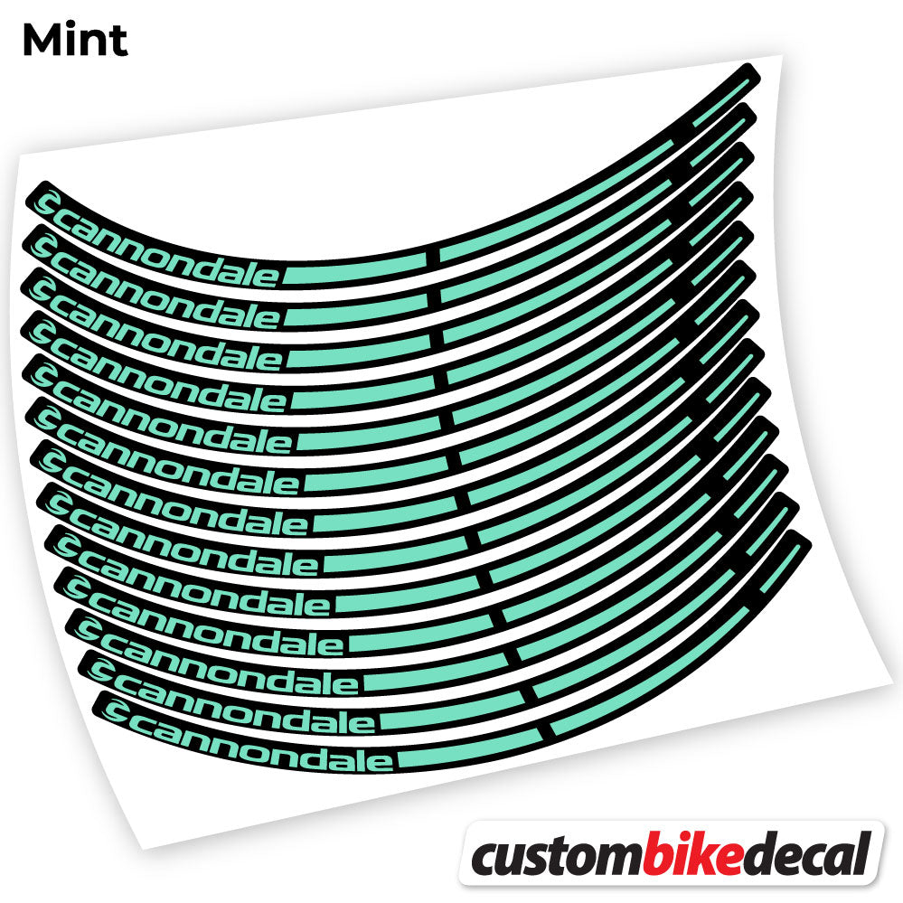 Mint decal for cannondale MTB wheel – bike sticker vinyl