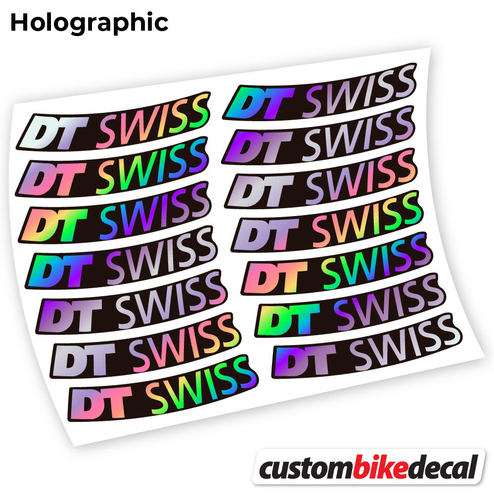 Hollographic decal for DT Swiss Logo Bikes MTB wheel – bike sticker vinyl
