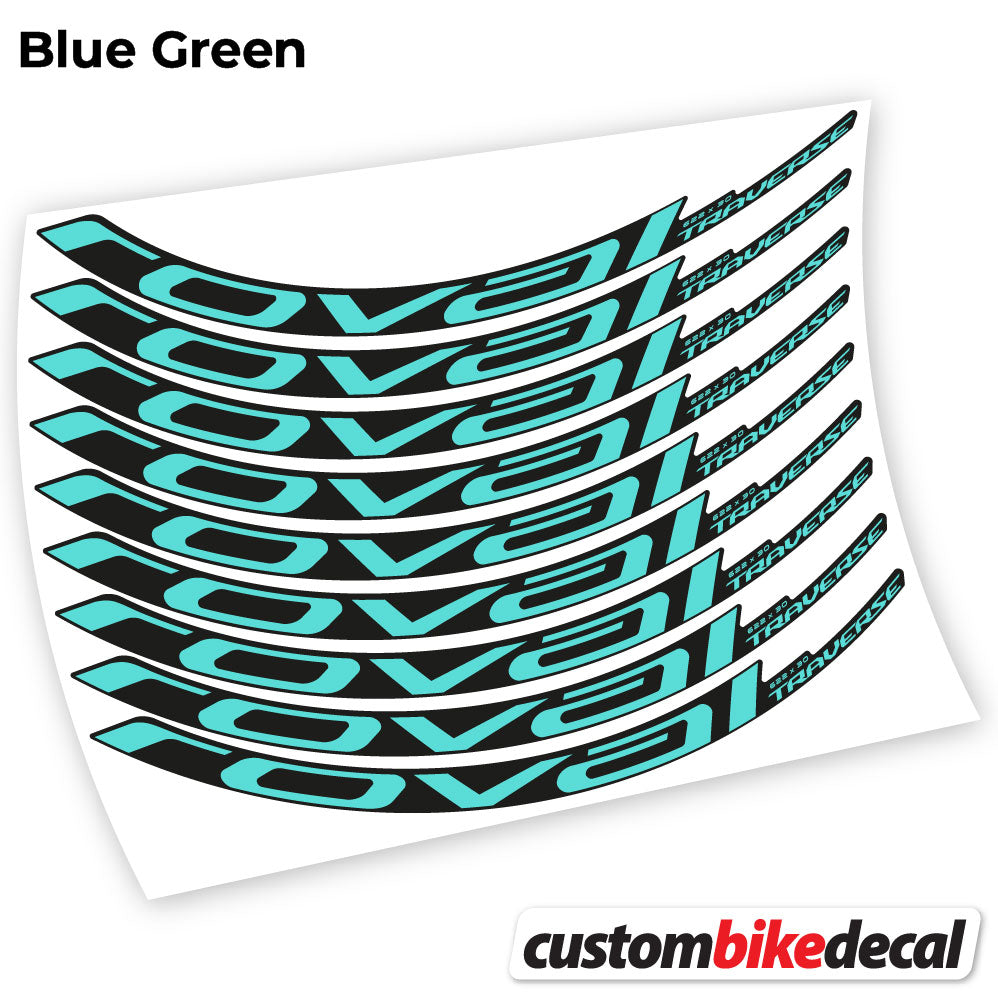 Blue Green decal for Roval Traverse Carbon 2021 MTB wheel – bike sticker vinyl