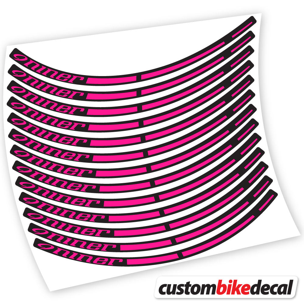 Neon Pink decal for Niner MTB wheel – bike sticker vinyl