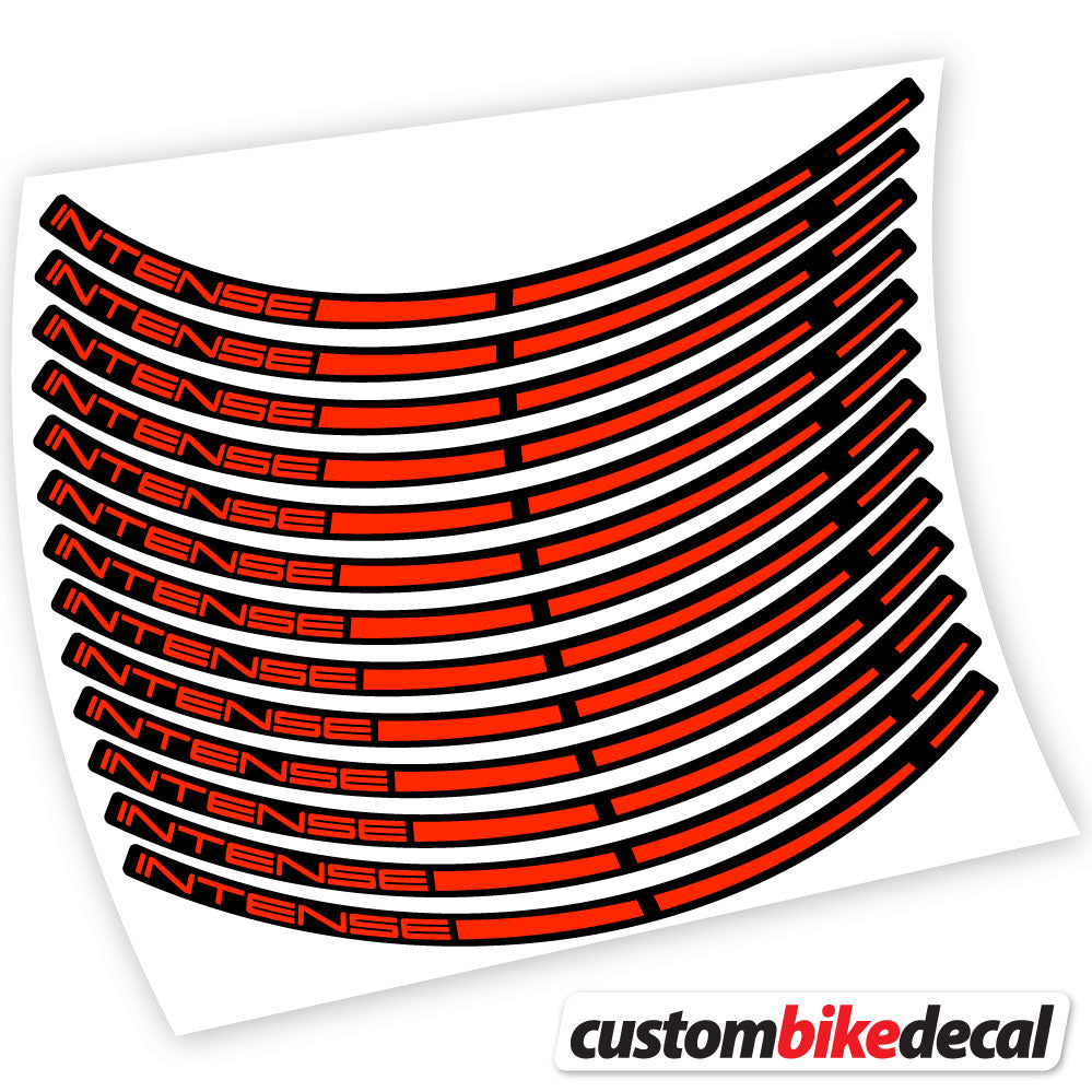 Neon Red decal for Intense MTB wheel – bike sticker vinyl