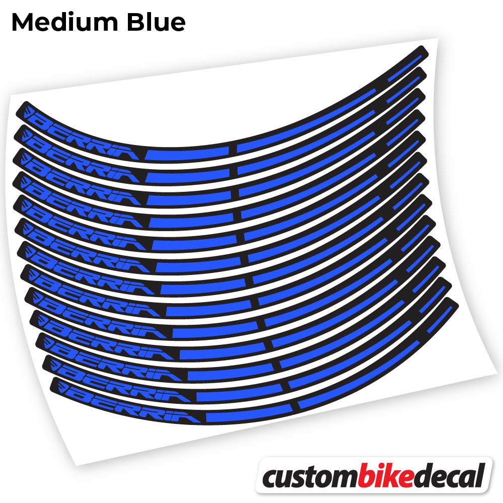 Medium Blue decal for Berria MTB wheel – bike sticker vinyl