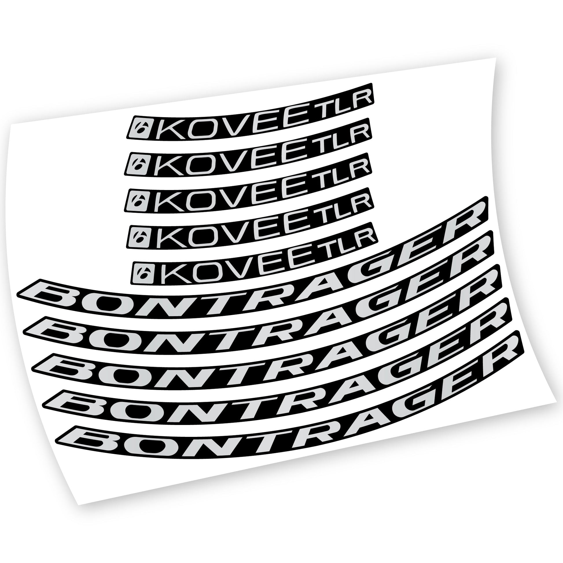 Stickers Bontrager Kovee TLR 2021 compatibles Autocollants roues VTT