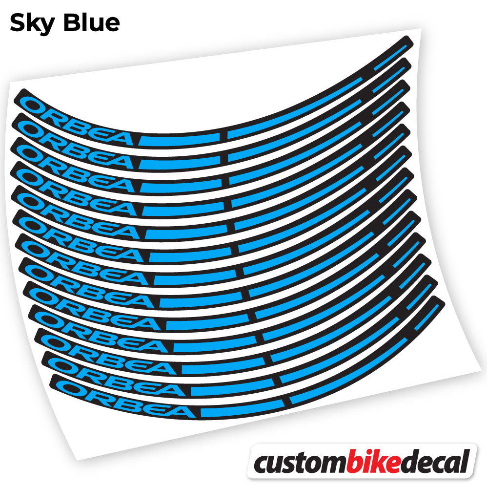 Sky Blue decal for ORBEA MTB wheel – bike sticker vinyl