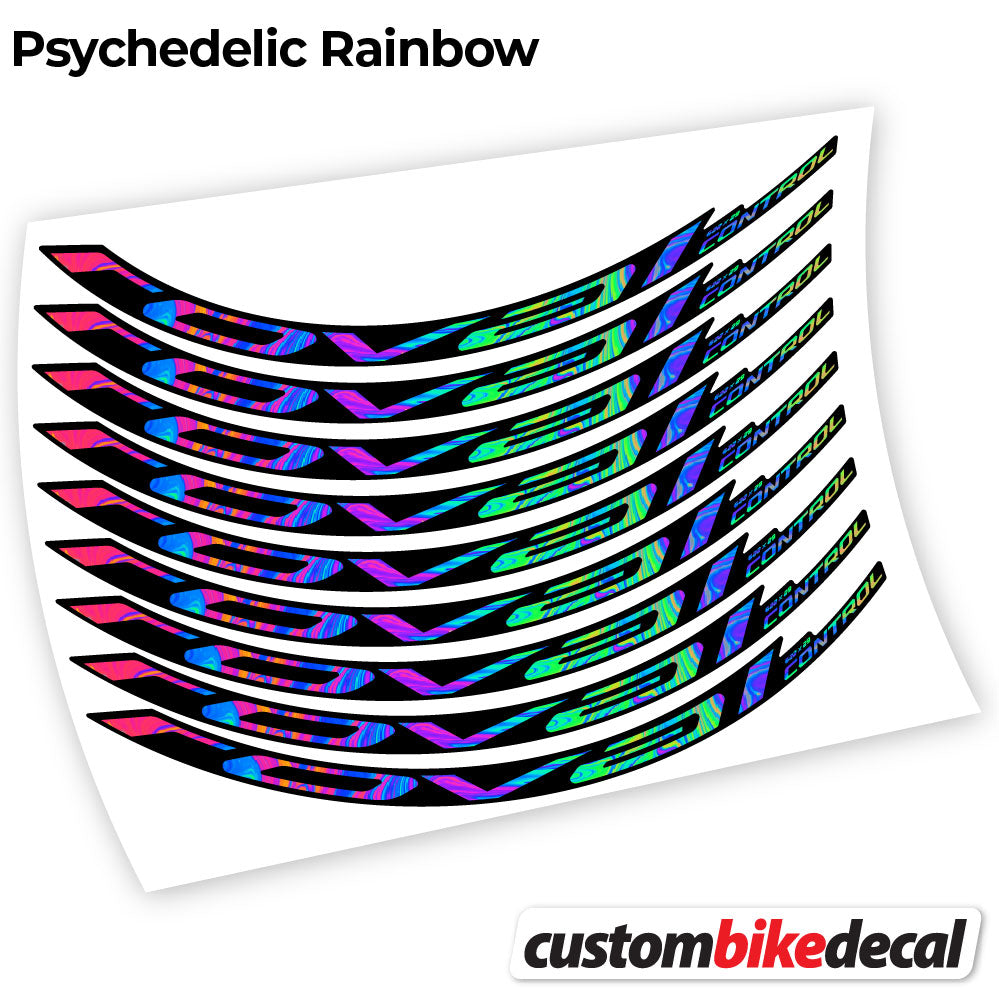 Psychedelic  Rainbow decal for Roval Control Carbon 2021 MTB wheel – bike sticker vinyl