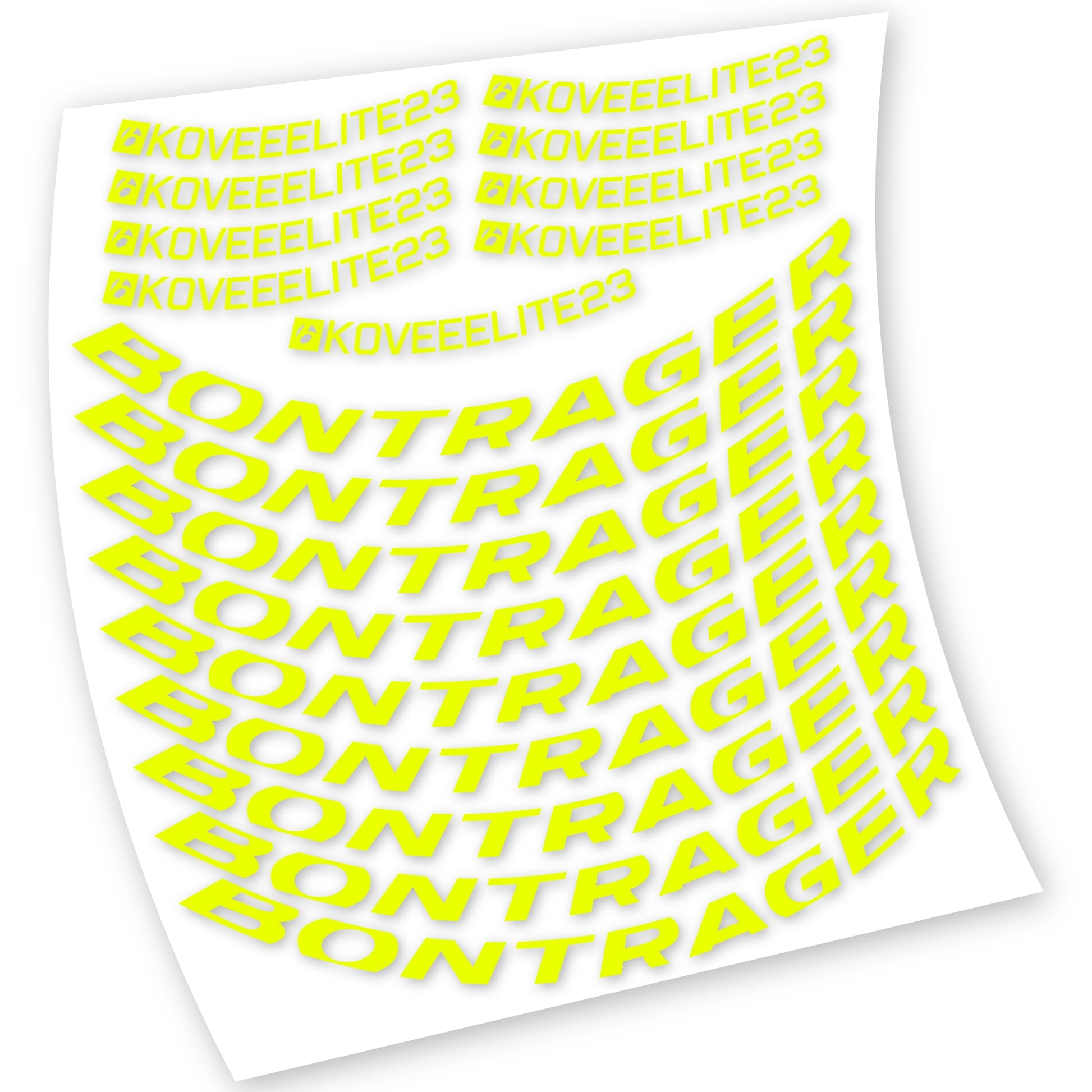 Stickers Bontrager Kovee Elite 23 compatibles Autocollants roues VTT
