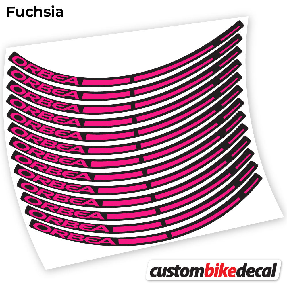 Fuchsia decal for ORBEA MTB wheel – bike sticker vinyl