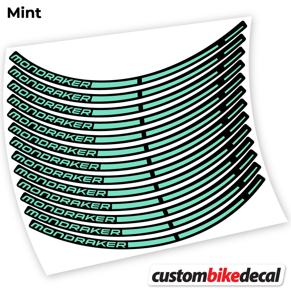 Mint decal for Mondraker MTB wheel 29" – bike sticker vinyl