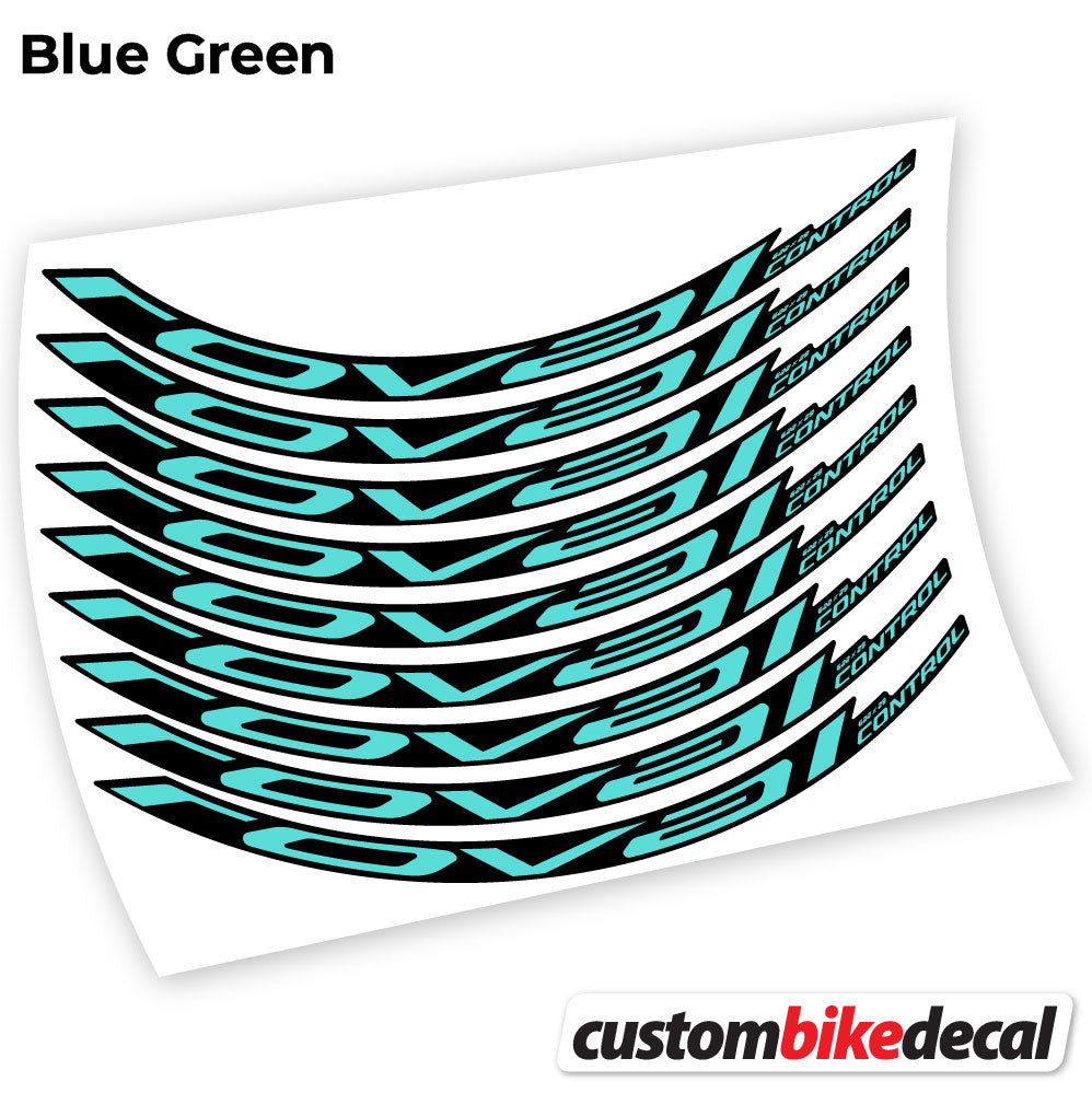 Blue Green decal for Roval Control Carbon 2021 MTB wheel – bike sticker vinyl