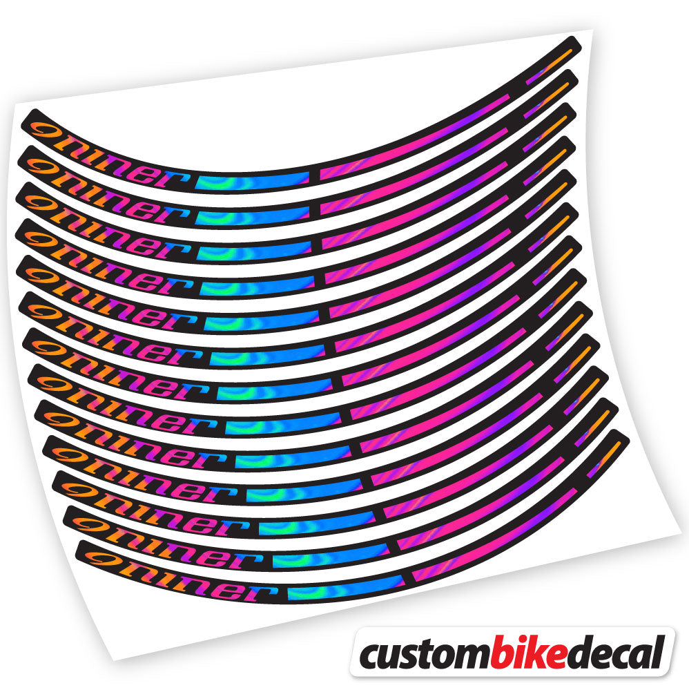 Psychedelic  Rainbow decal for Niner MTB wheel – bike sticker vinyl