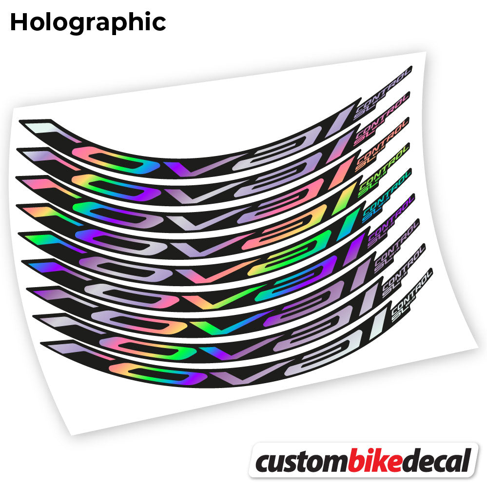Hollographic decal for Roval Control SL 2021 MTB wheel – bike sticker vinyl