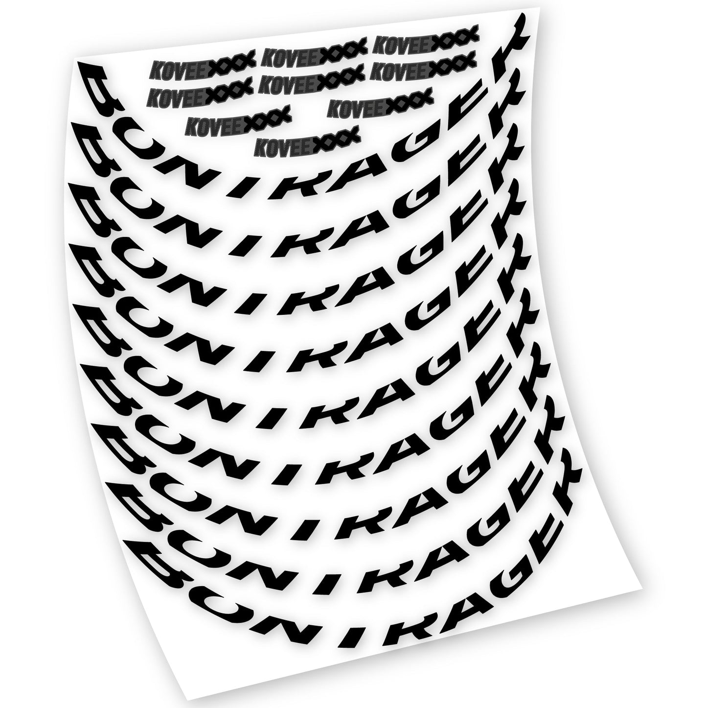 Stickers Bontrager Kovee XXX compatibles Autocollants roues VTT