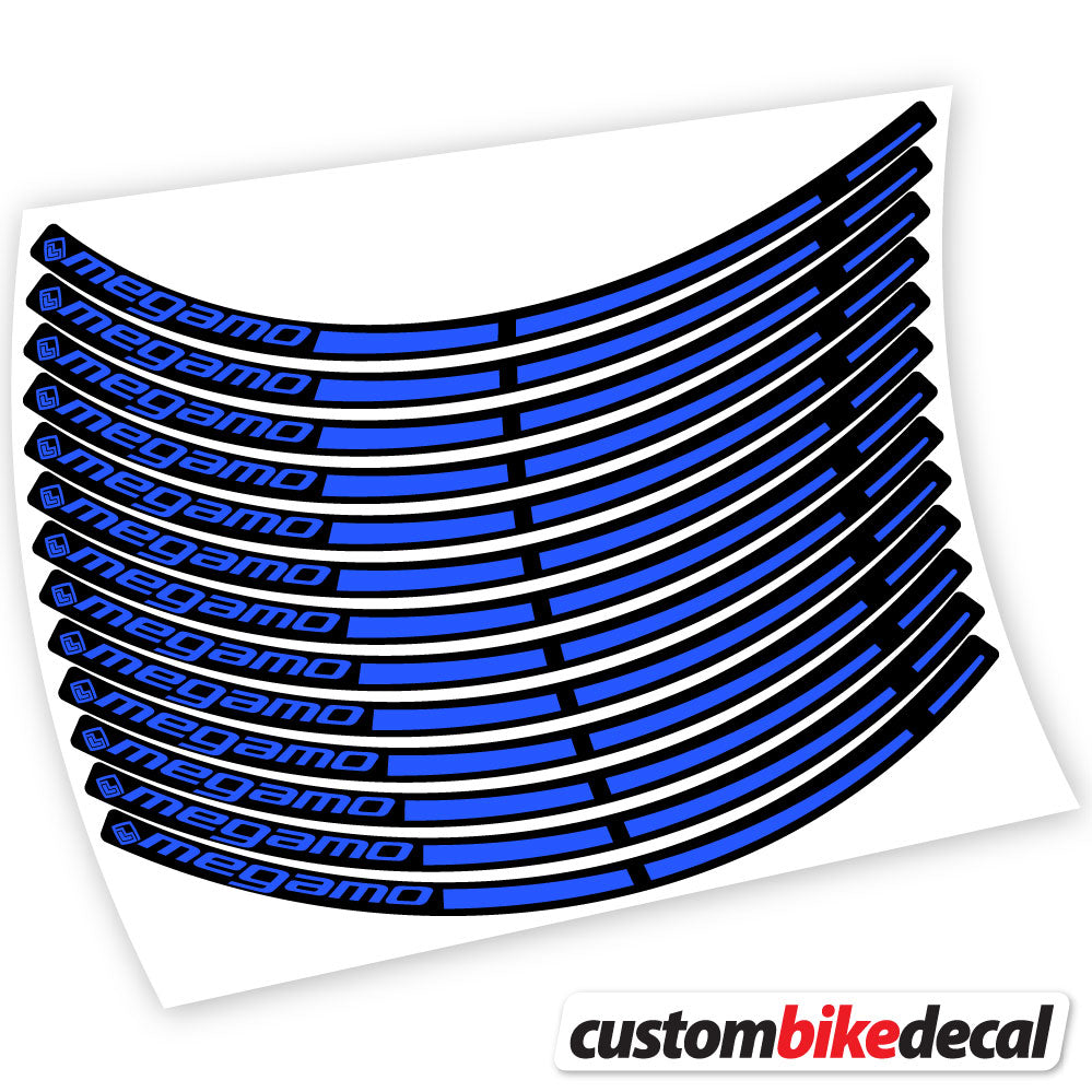 Medium Blue decal for Megamo MTB wheel – bike sticker vinyl