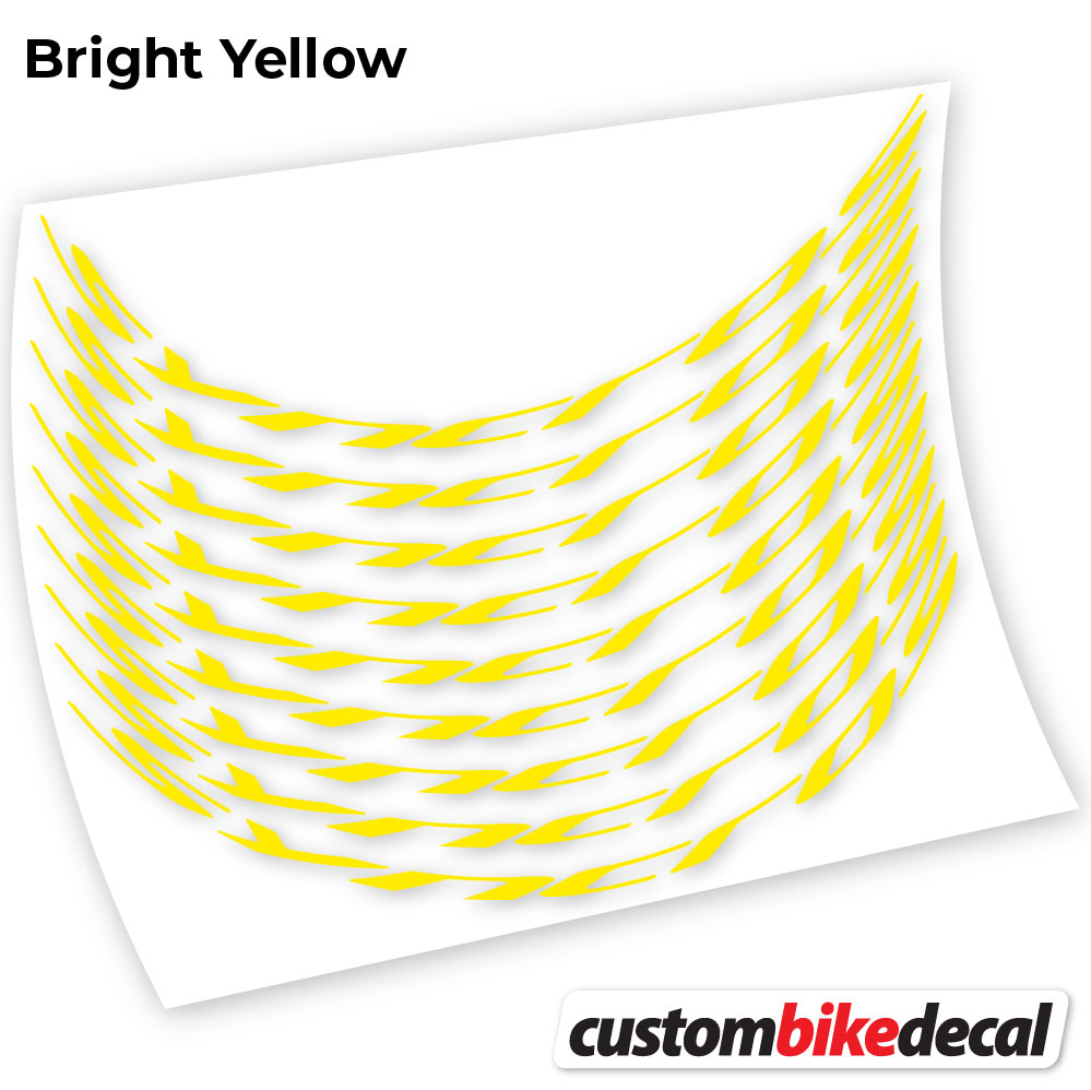 Yellow decal for Syncross MTB wheel – bike sticker vinyl