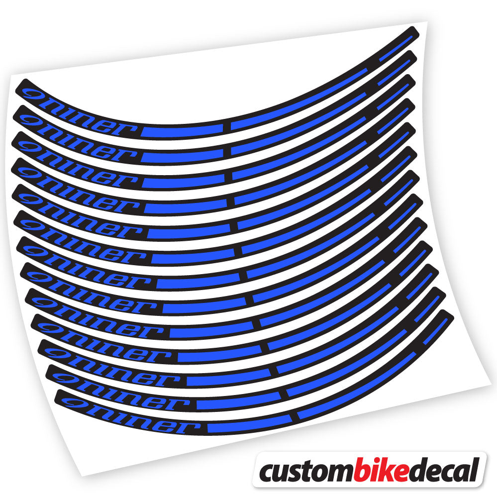 Medium Blue decal for Niner MTB wheel – bike sticker vinyl