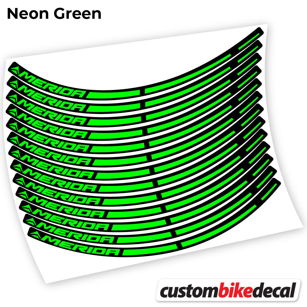 Neon Green decal for Merida MTB wheel – bike sticker vinyl