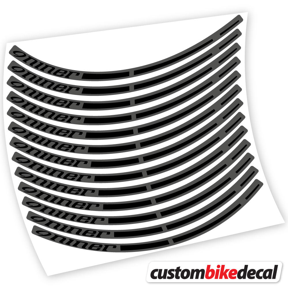 Black decal for Niner MTB wheel – bike sticker vinyl
