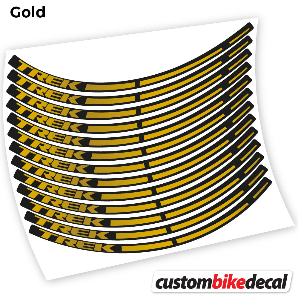 Gold decal for Trek wheel – bike sticker vinyl