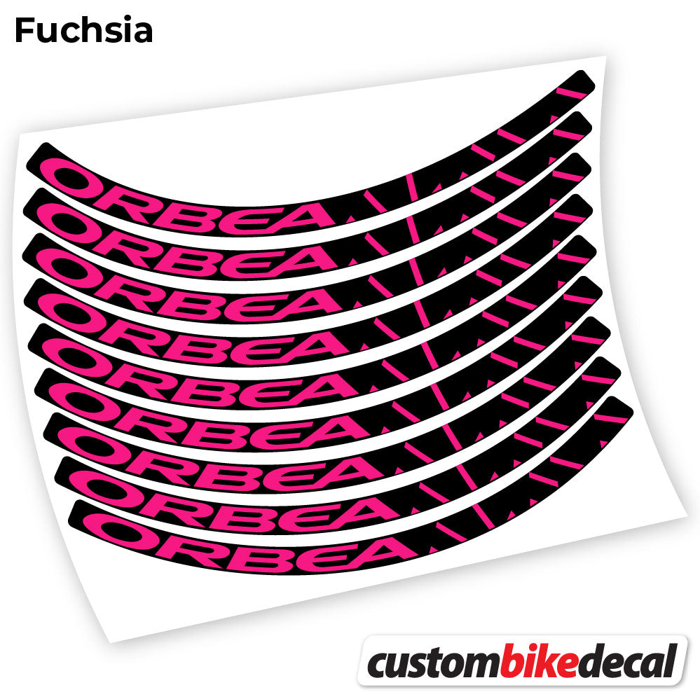 Fuchsia decal for Orbea Alma MTB wheel – bike sticker vinyl