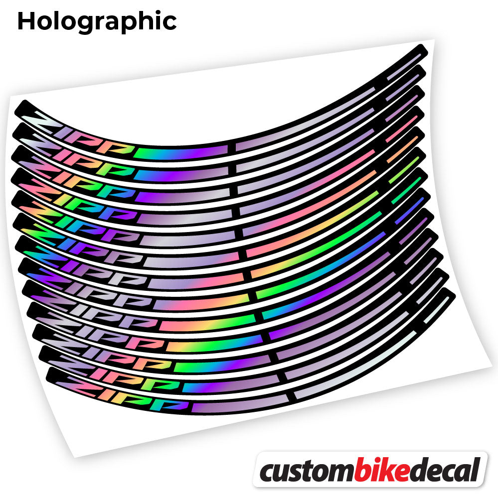 Hollographic decal for Zipp MTB wheel – bike sticker vinyl