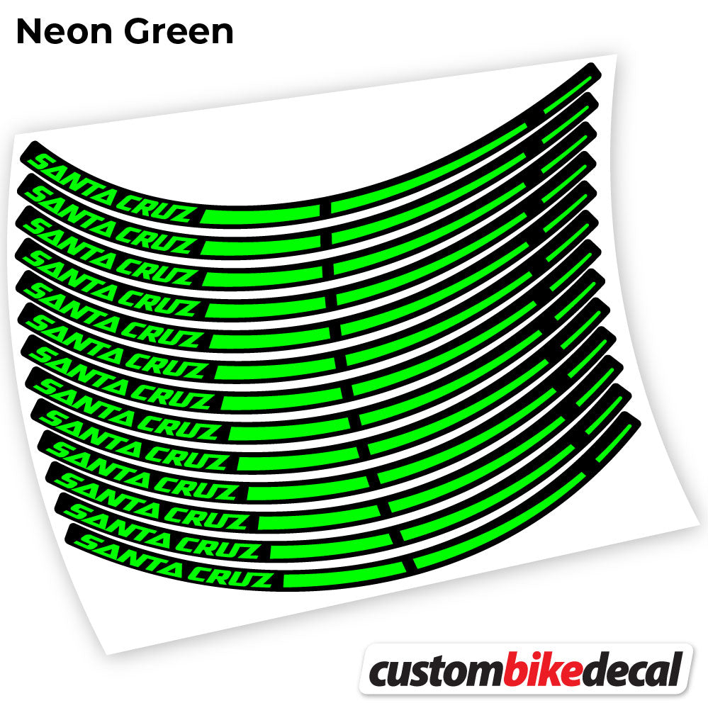 Neon Green decal for Santa Cruz Bikes Sticker Vinil MTB wheel – bike sticker vinyl