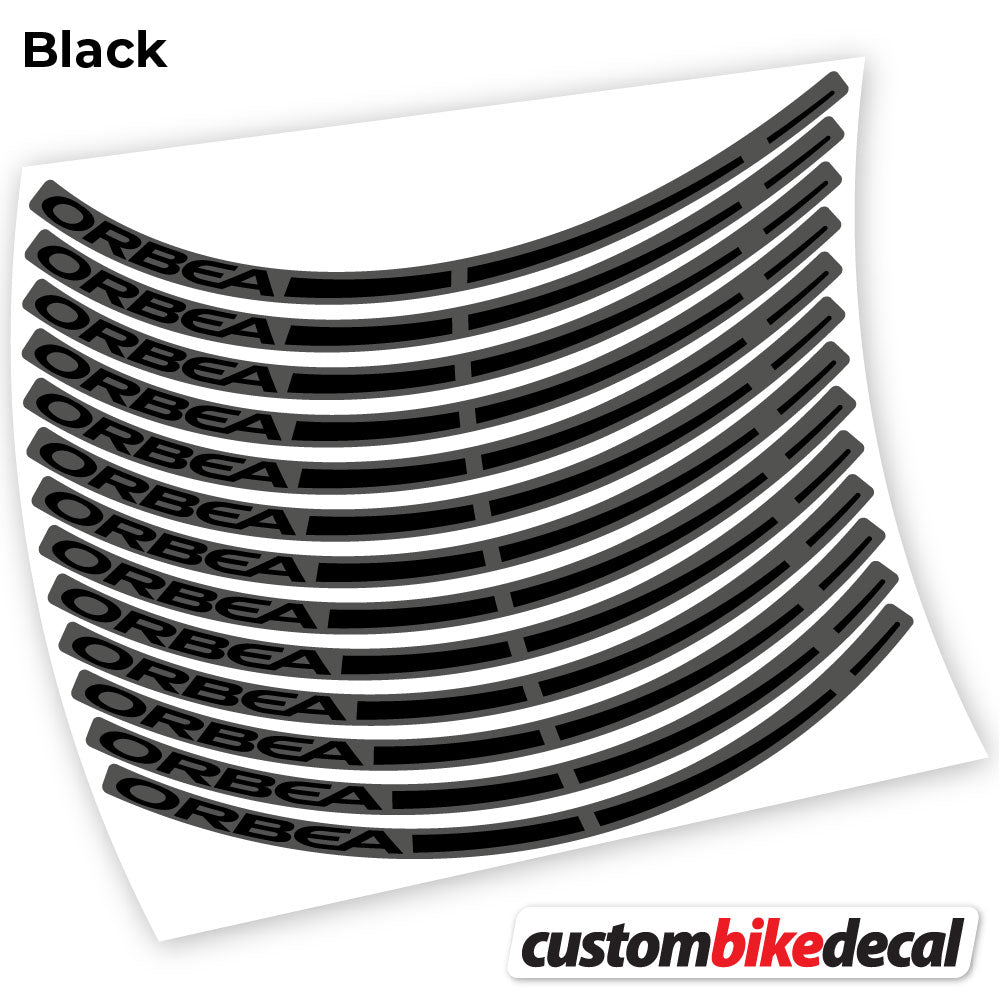 Matte Black+Gloss Black decal for ORBEA MTB wheel – bike sticker vinyl