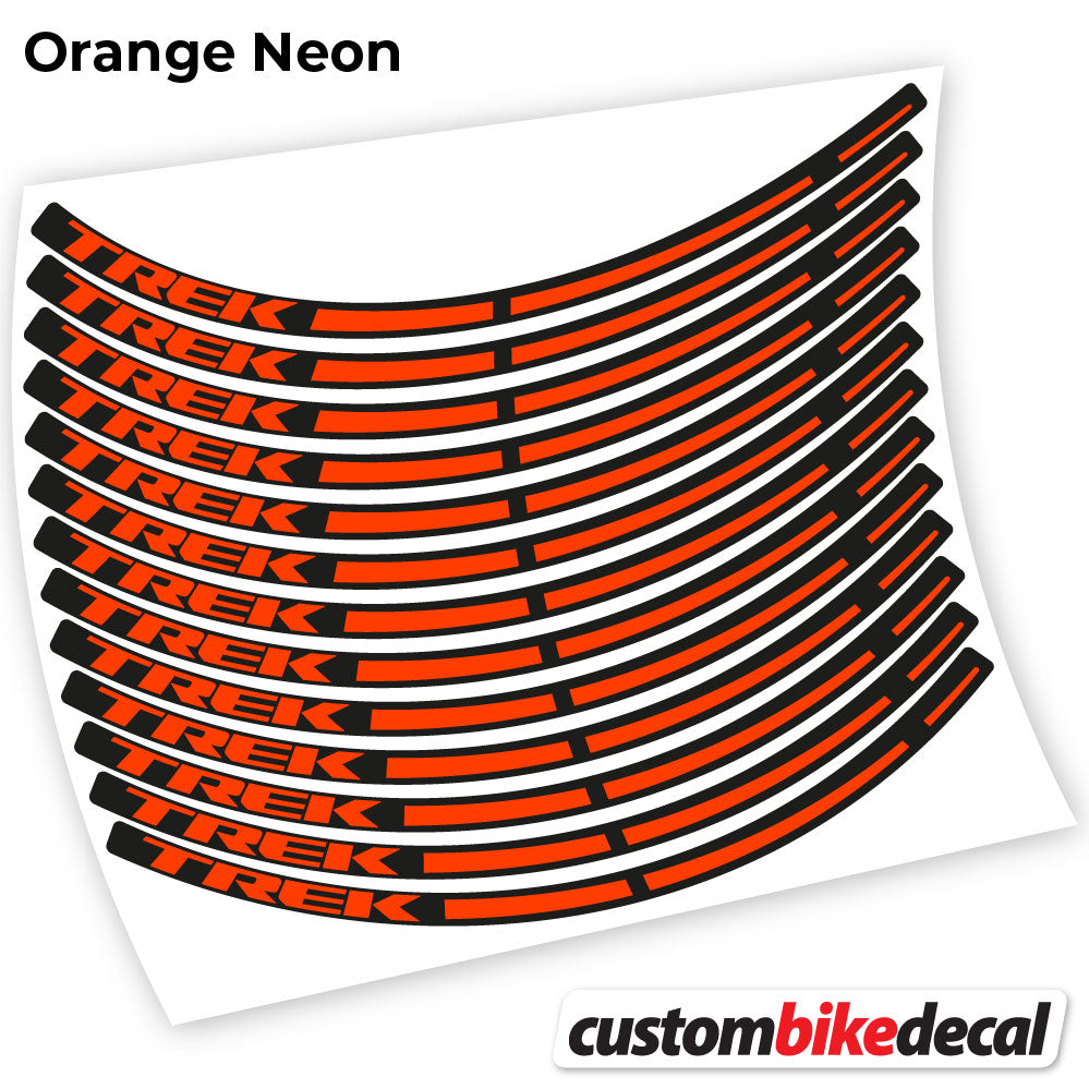 Orange Neon decal for Trek wheel – bike sticker vinyl