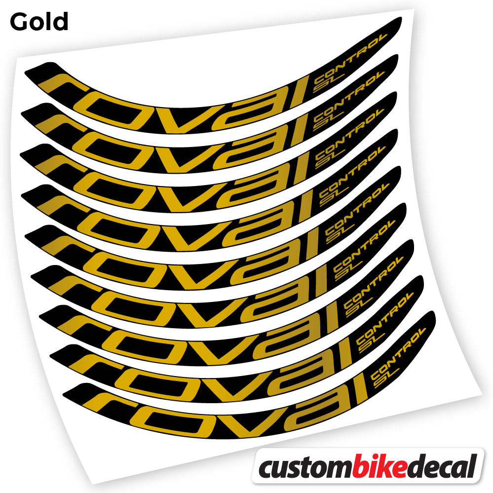 Gold decal for Roval Control SL MTB wheel – bike sticker vinyl