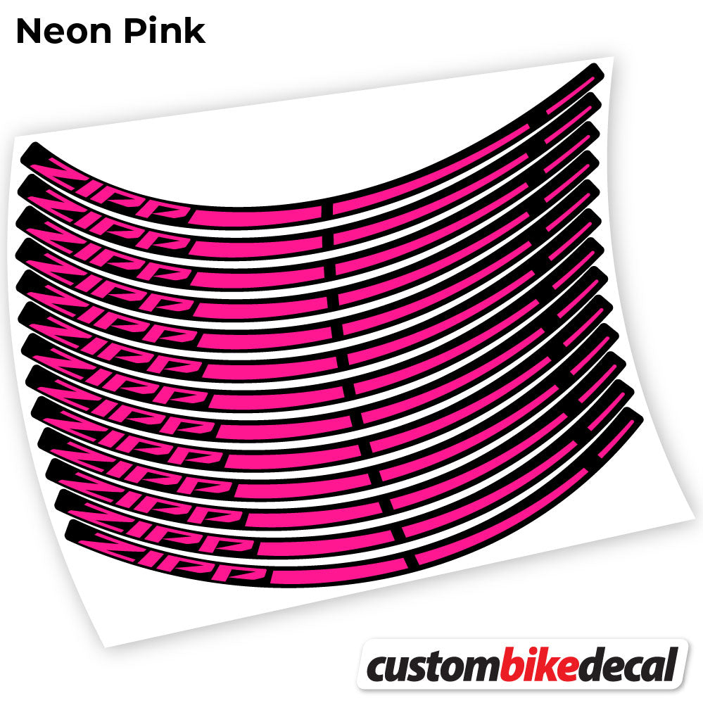 Neon Pink decal for Zipp MTB wheel – bike sticker vinyl