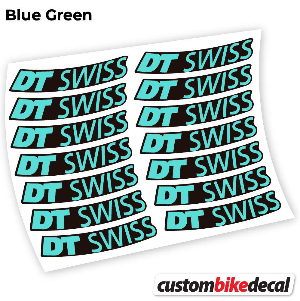 Blue Green decal for DT Swiss Logo Bikes MTB wheel – bike sticker vinyl