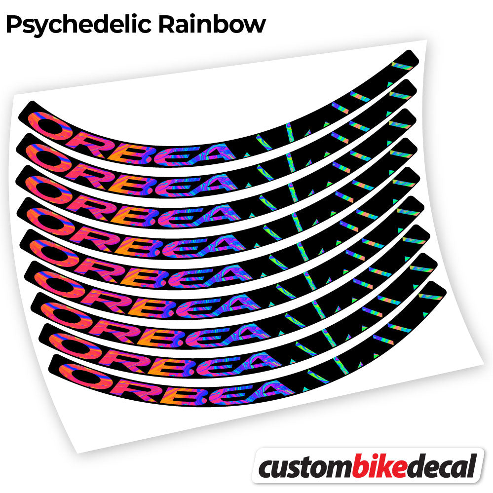 Psychedelic  Rainbow decal for Orbea Alma MTB wheel – bike sticker vinyl
