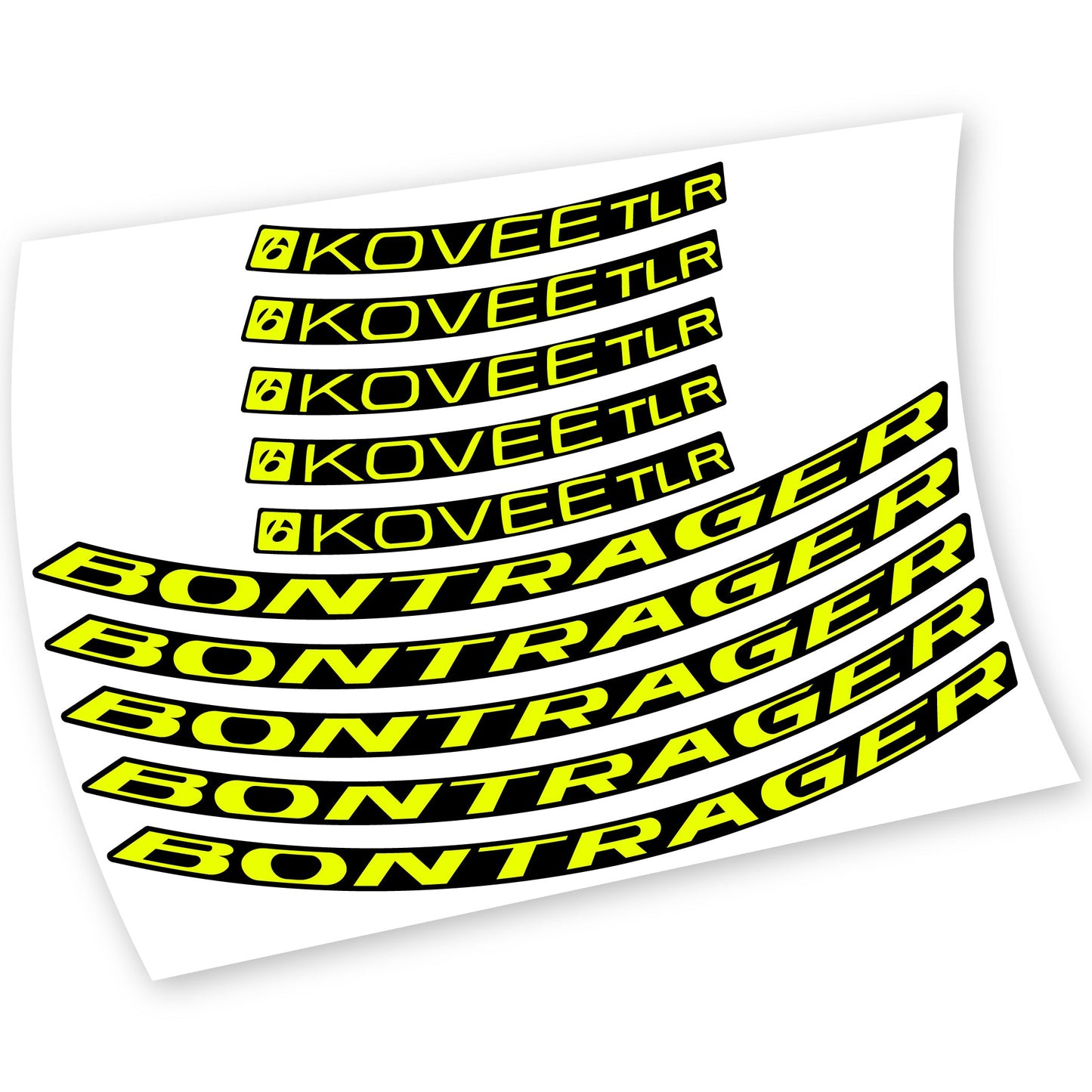 Stickers Bontrager Kovee TLR 2021 compatibles Autocollants roues VTT