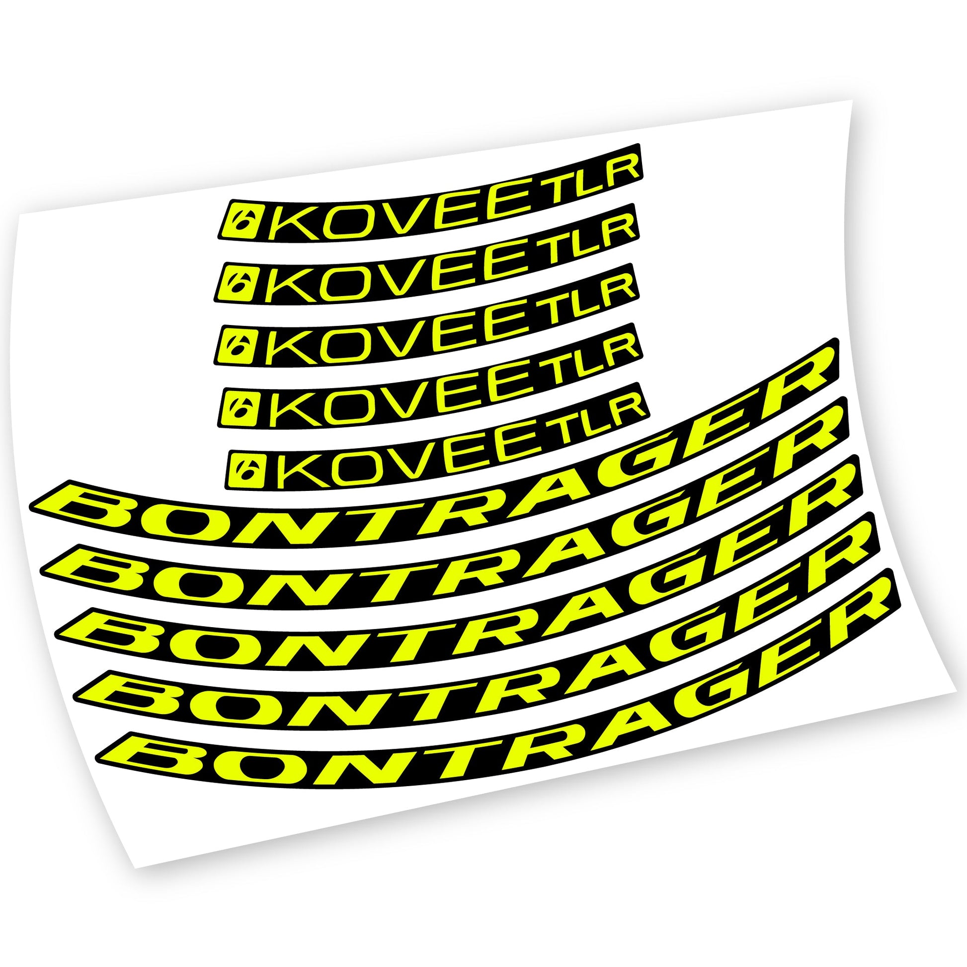 Stickers Bontrager Kovee TLR 2021 compatibles Autocollants roues VTT
