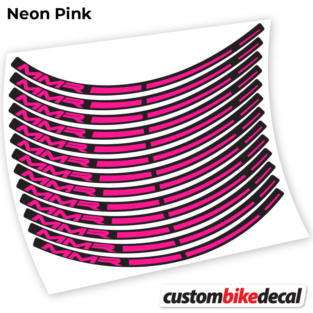 Neon Pink decal for MMR MTB wheel – bike sticker vinyl