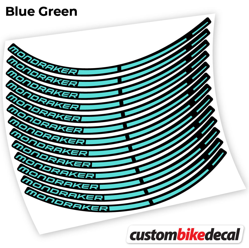Blue Green decal for Mondraker MTB wheel 29" – bike sticker vinyl
