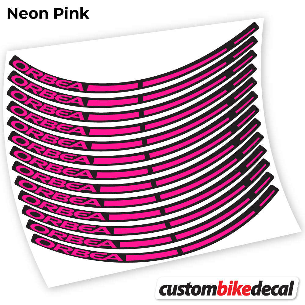 Neon Pink decal for ORBEA MTB wheel – bike sticker vinyl
