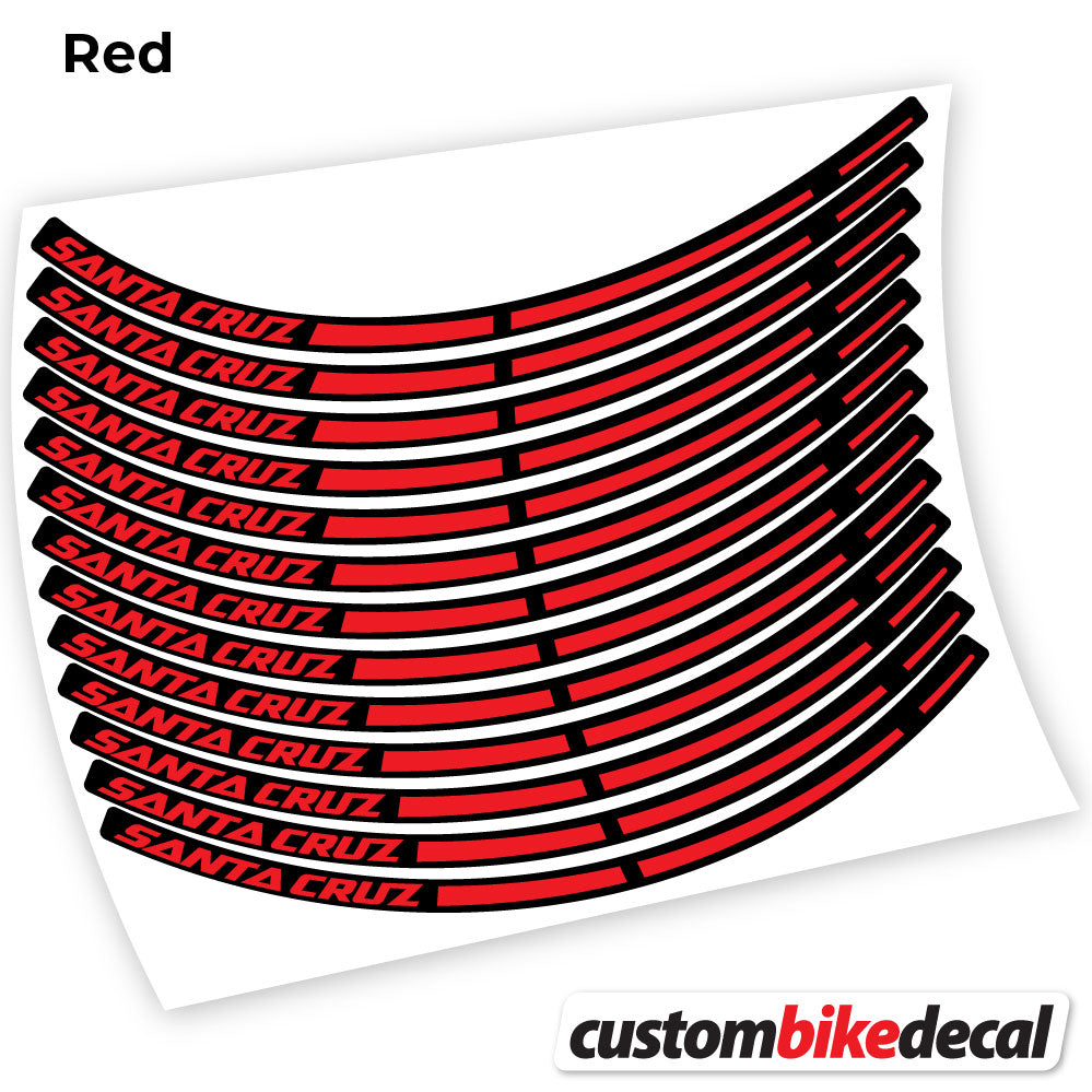 Red decal for Santa Cruz Bikes Sticker Vinil MTB wheel – bike sticker vinyl